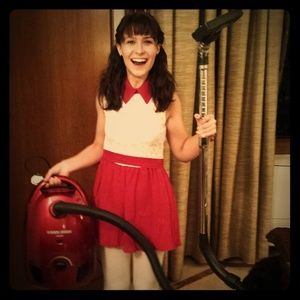 Vintage lace dress with peter pan collar